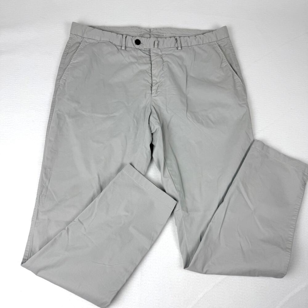SuitSupply Porto Novo Cotton Stretch Tessuti di Sondrio Trousers 38R Gray EUR 54